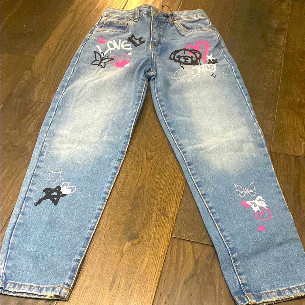 NEW, NEVER WORN BEFORE Urban Planet Blue Jeans with Distressed Details